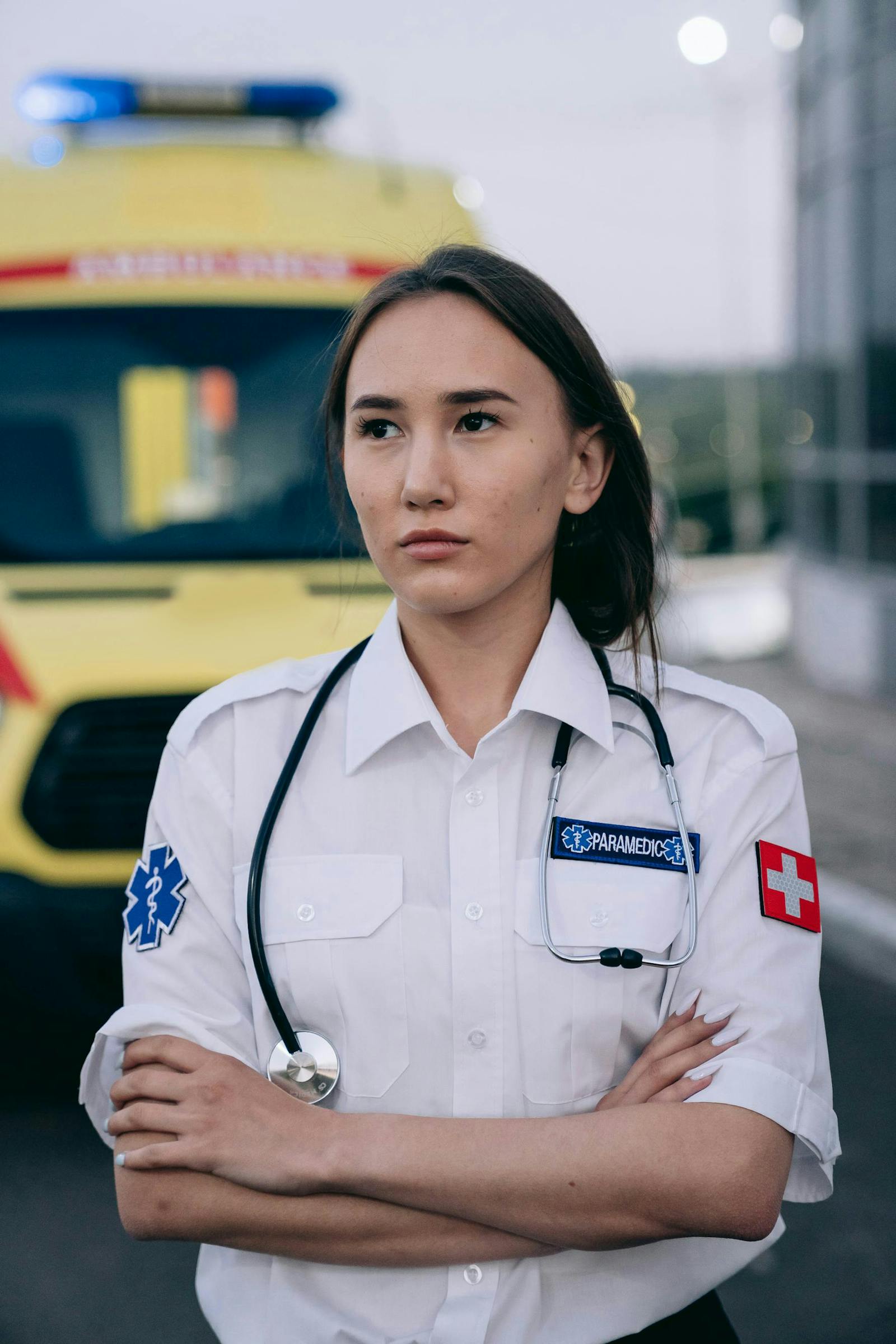 Female paramedic