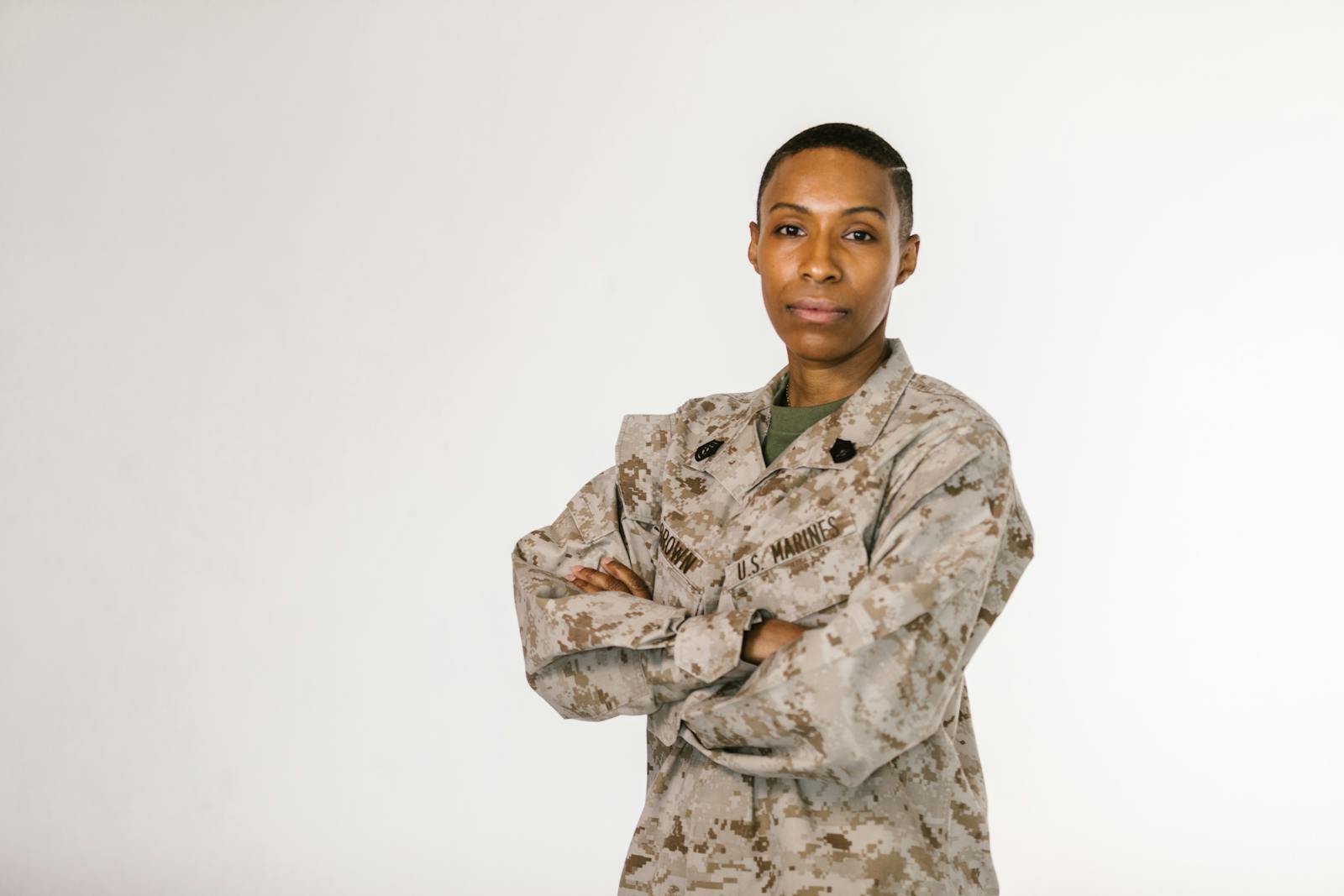 Female African American Marine