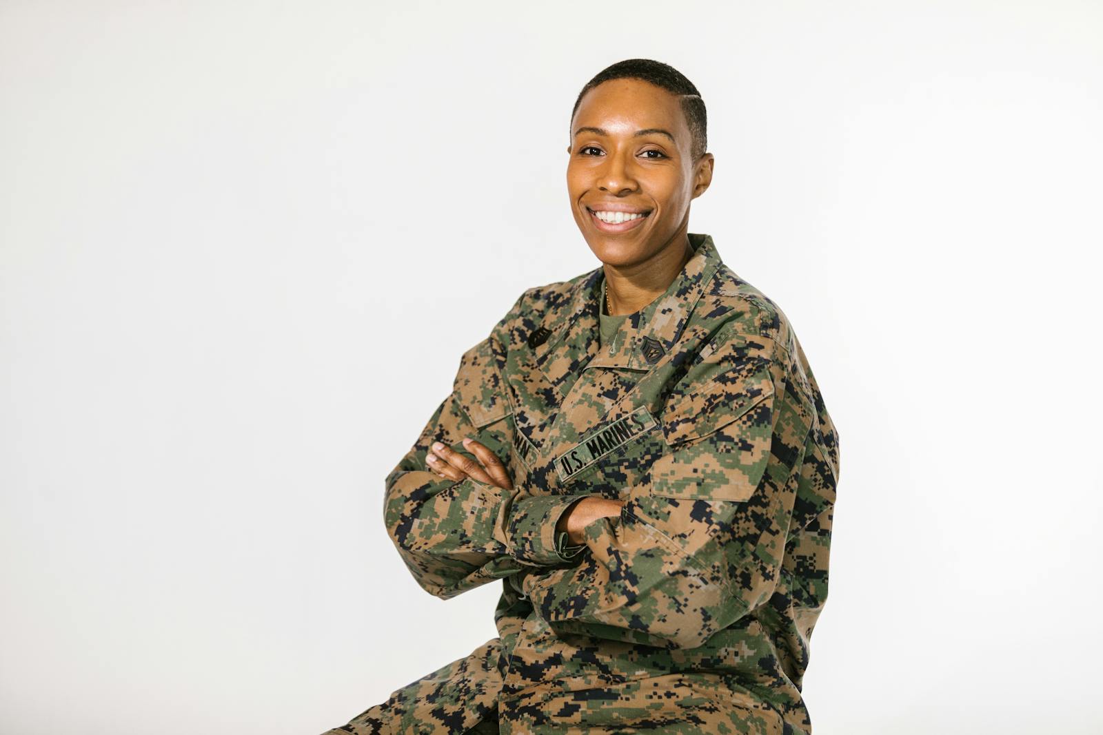 Female Marine smiling